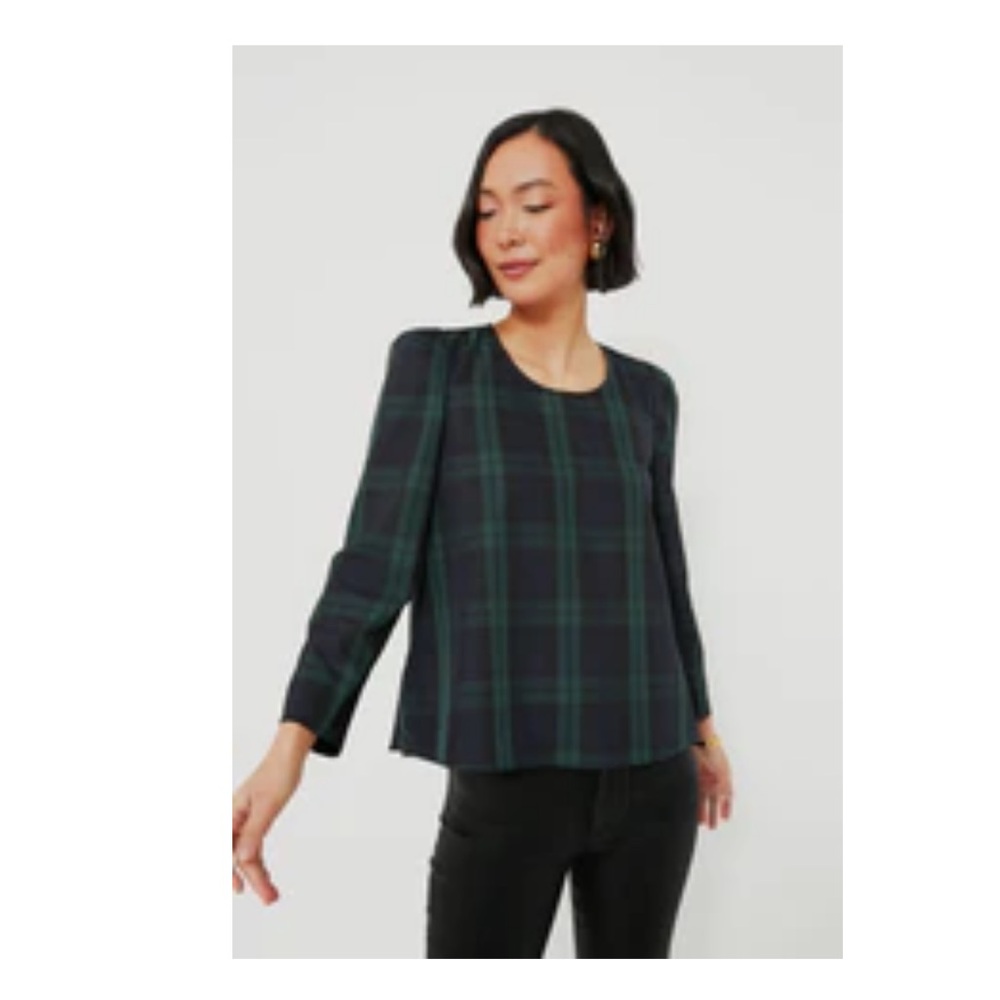 NWT Tuckernuck Black Watch Tartan Bedford Top